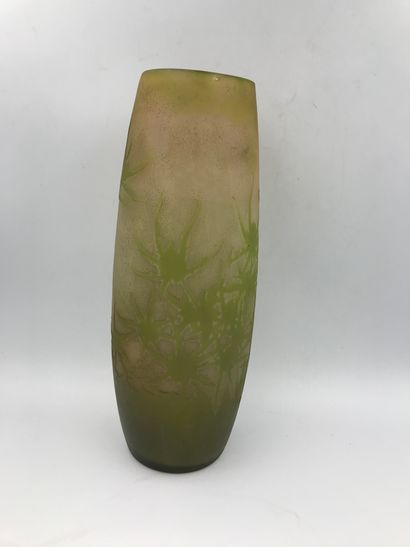 GALLE GALLE

Acid-etched glass vase

Signed

H : 31 cm