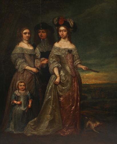 null 
In the taste of NETSCHER
Family portrait in a landscape
Oil on panel
50 x 39...