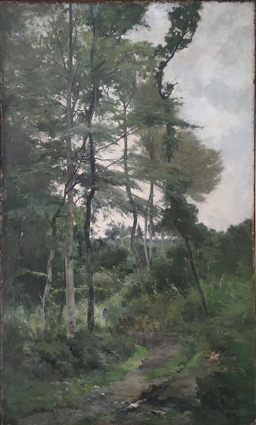 Eugène CLARY 
Eugène CLARY
Undergrowth
Oil on canvas signed lower left
150 x 90 cm
In...