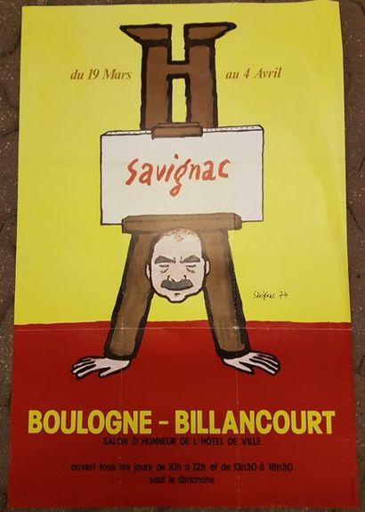 AFFICHES Lot 3 affiches SAVIGNAC Raymond (1907-2002) : "Année du Patrimoine"; pour...