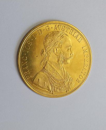 HONGRIE HONGRIE

Pièce de 4 ducats en or, François Joseph 1er, réedition de 1915

Poids...