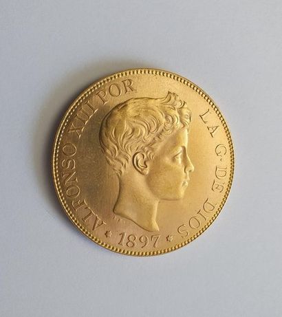 Espagne ESPAGNE

Pièce de 100 pesetas en or, Alfonso III

Poids : 32,3g