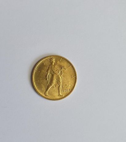 ITALIE ITALIE

Pièce de 50 lire en or, Vittorio Emmanuel II, 1932

Poids :4,3g