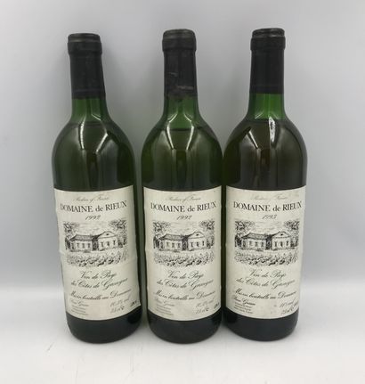 3 Bouteilles VDP des Côtes de GASCOGNE blanc mise Domaine de Rieux 3 Bottles VDP...