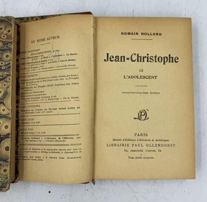 [LITTERATURE] [LITTERATURE]

Romain ROLLAND

Jean -Christophe, Librairie Paul Ollendorff...
