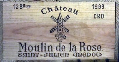 12 Bouteilles Château MOULIN DE LA ROSE, St Julien, 1999 12 Bottles Château MOULIN...