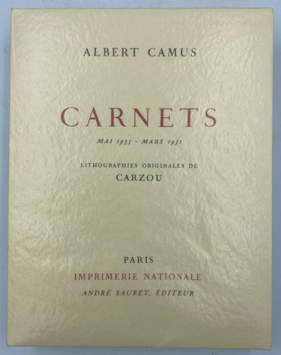 Albert CAMUS Albert CAMUS

CARNETS Mai 1935-Mars 1951, André Sauret Editeur, Imprimerie...