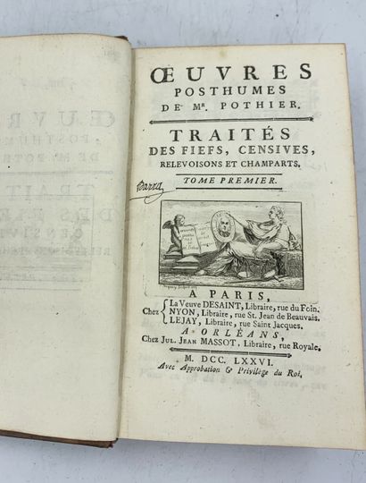 [DROIT] [DROIT]

POTHIER R.J

OEUVRES DE

5 vol tome IV- IX -XII-XVIII et XIX: 

Traité...