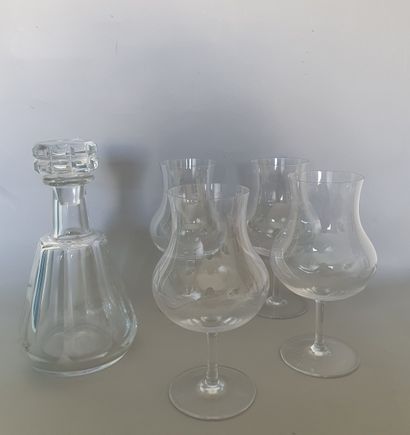 null 
BACCARAT - DAUM





Baccarat crystal decanter with cut sides and set of 4...