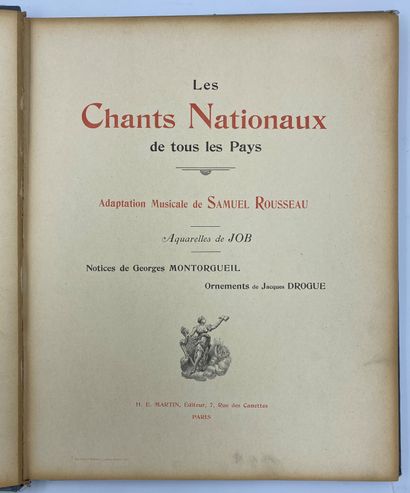 null JOB - MONTORGEUIL] 3 vols. 


- The national songs of all countries, described...