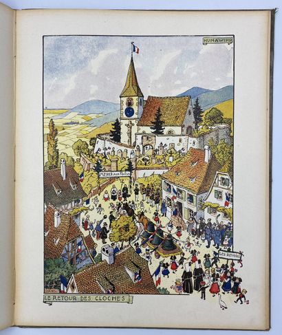 null HANSI - KAUFFMANN] 3 vols. 


L'Alsace heureuse, illustration by Hansi, H. Floury...