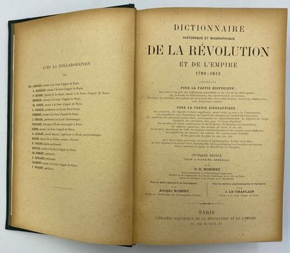 null [ROBINET-CHAPLAIN-ROBERT- DICTIONNAIRE- REVOLUTION] 2 vol. 


Dr ROBINET, Adolpe...