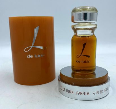 LUBIN " L " LUBIN "L 

Glass bottle, titled. Identical stopper, decorated in part...