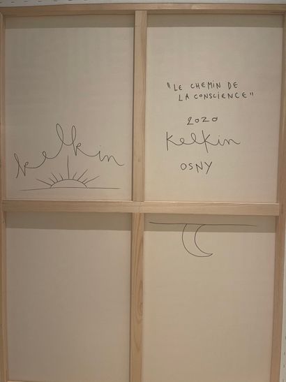 KELKIN KELKIN

"LE CHEMIN DE LA CONSCIENCE", 2020

Technique mixte sur toile signée...