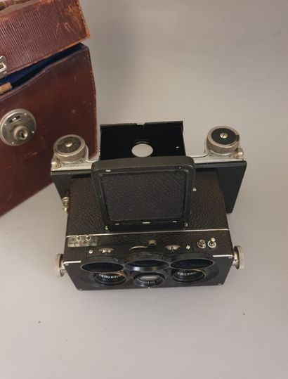 Appareil photographique, boîtier Heidoscop B2 6x9 avec objectifs Carl Zeiss Jena...