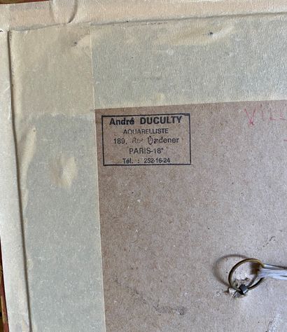 André DUCULTY André DUCULTY

" VILLIERS SAINT DENIS AISNES"

Aquarelle et encre sur...