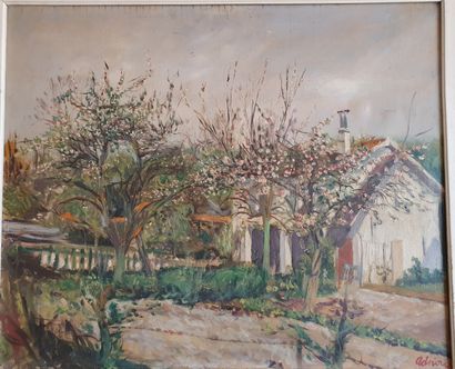 Lucien ADRION (1889-1953) Lucien ADRION (1889-1953)

Vue de maison aux cerisiers

Huile...
