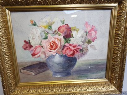 École du XXème siècle Ecole du XXème siècle

Bouquet de roses au vase bleu

Aquarelle...