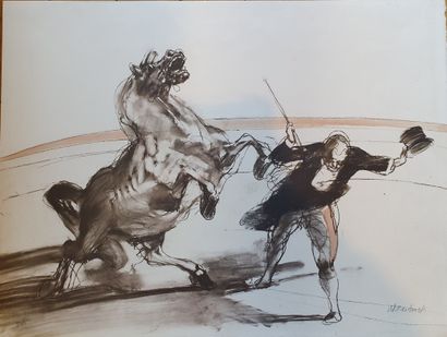 Claude WEISBUCH (1927-2014) Claude WEISBUCH (1927-2014)

Cheval de cirque, lithographie,...