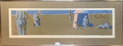 BRANDON BRANDON


SANS TITRE (BORD DE PLAGE), 1975


Lithographie et collage de sable...