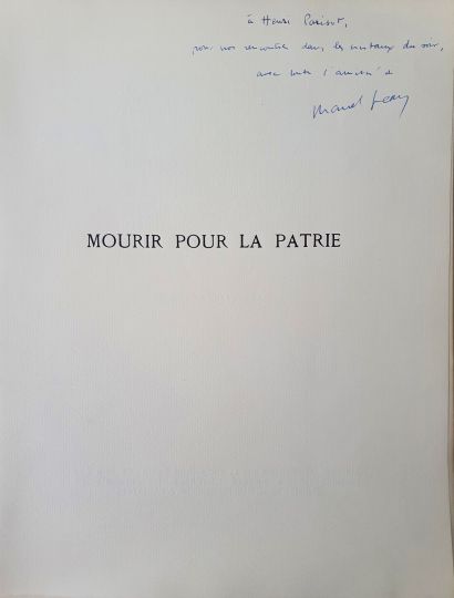 JEAN (André et Marcel). Mourir pour la patrie. Paris, Cahiers d’art, 1935, in-4,...