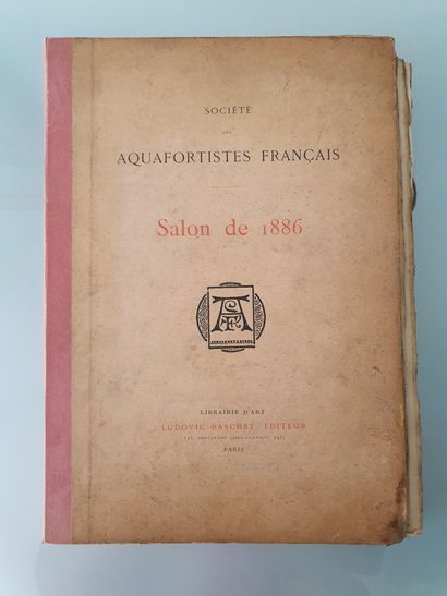 SOCIETE DES AQUAFORTISTES FRANÇAIS. Salon de 1886. Paris, Lahure, 1886, in-4, en...
