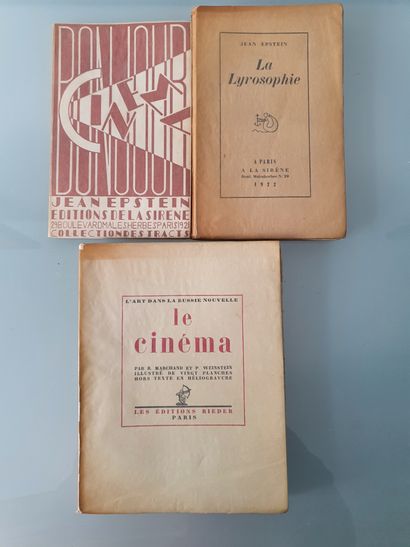 EPSTEIN (Jean). Bonjour Cinéma. Paris, Editions de la Sirène, 1921, in-12, br. couv....