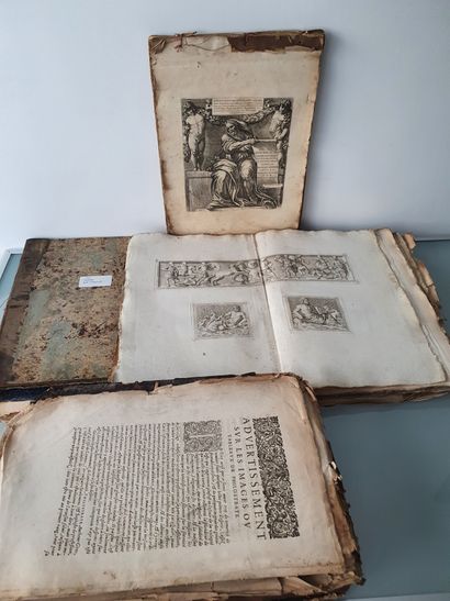 LOT de livres anciens très usagés, incomplets avec beaucoup de gravures : L’art flammand...