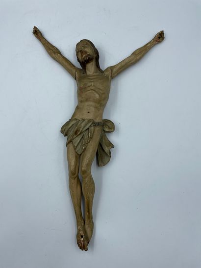 CHRIST en bois polychrome CHRIST en bois polychrome

XXe siècle

H : 38 cm 

(accidents...