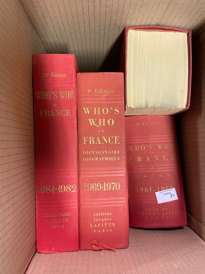 WHO'WHO in France WHO'WHO in France

4 vol 1981/1982- 1969-1970 -1959-1960-1961-...