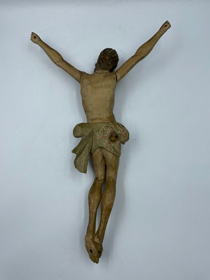 CHRIST en bois polychrome CHRIST en bois polychrome

XXe siècle

H : 38 cm 

(accidents...