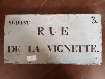 Plaque nominative de rue "Rue de la Vignette" Plaque nominative de rue "Rue de la...