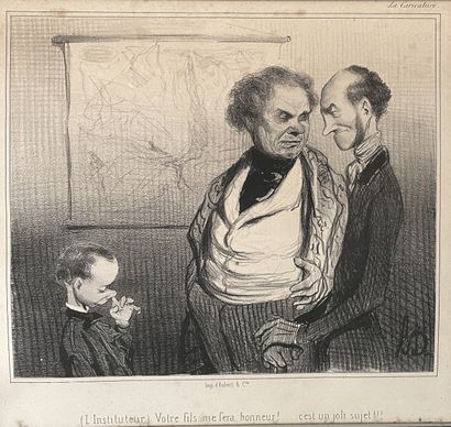 Lot comprenant : D'après E. BOETZEL, portrait de Balzac, reproduction 65 x 50 cm...