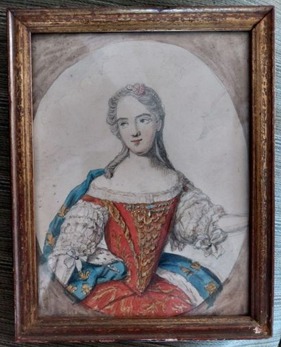 Dans le goût du XVIIIe siècle Dans le goût du XVIIIe siècle


Portrait de jeune femme


Gouache...
