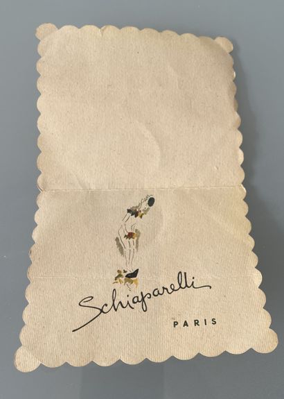 null SCHIAPARELLI « Shocking »



Rare double carte, titrée « Shocking de Schiaparelli...