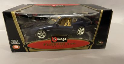 BURAGO BURAGO

Ferrari 456 1/18 special collection, navy blue 

(wear and tear on...