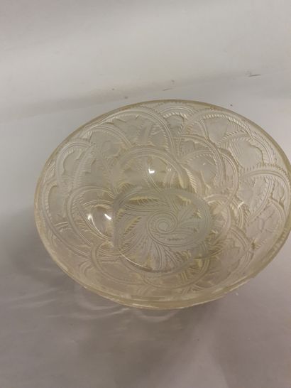 LALIQUE FRANCE LALIQUE FRANCE

Salad bowl in pressed molded crystal decorated with...