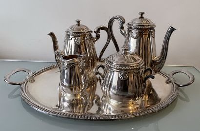 CHRISTOFLE et Gallia, Service à thé et café en métal argenté