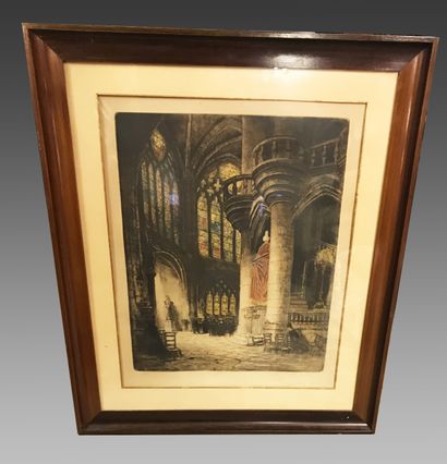 CHARLES PINET Charles PINET

CHURCH SAINT GERMAIN DES PRES

Etching on paper titled...