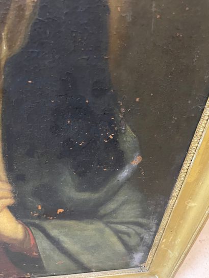ECOLE FRANCAISE XVIIIE FRENCH SCHOOL 18th century

SAINT

Oil on canvas

(missing,...