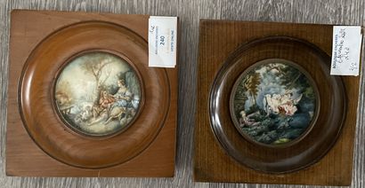 Deux miniatures dans le gout du XVIIIe