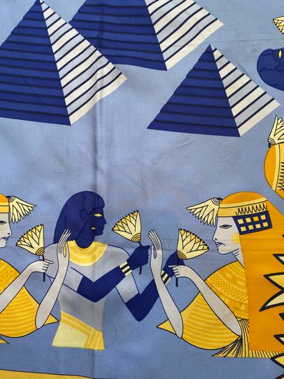 HERMES -Paris 
HERMES -Paris

Silk twill square decorated with Egyptians on a blue...