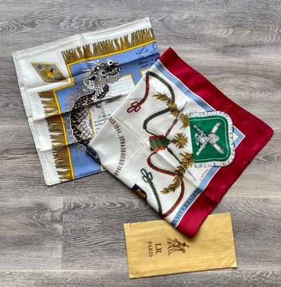 DEUX FOULARDS en soie de la série TWO silk scarves from the series "Foulards of tradition...