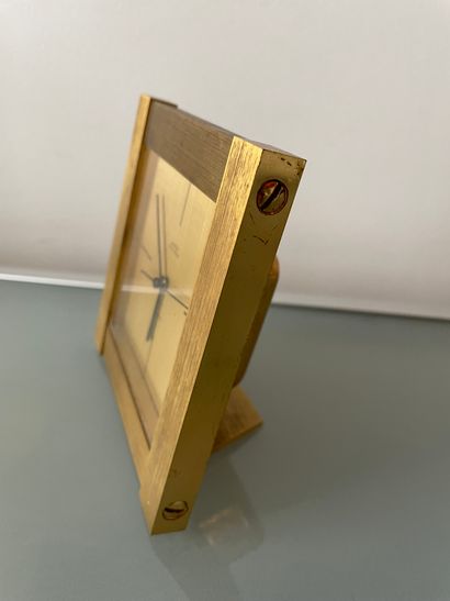 LANCEL LANCEL

Brushed metal alarm clock, quartz movement. Swiss work.

Numbered...