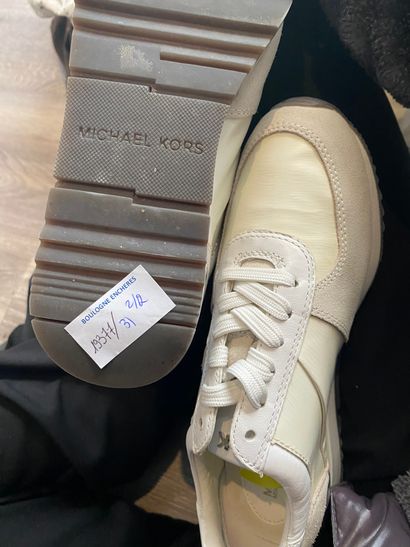Michael KORS Michael KORS

TWO PAIRS OF BASKETS one in canvas and silver leather...