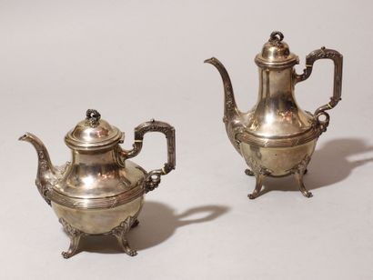 HENIN ET CIE, PARIS HENIN ET CIE, PARIS
Silver coffee pot and teapot (part of a tea...
