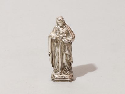 Statuette : le Christ du Sacré-Cœur en argent. Paris ou Dpts, orfèvre : Sté AM, ap....