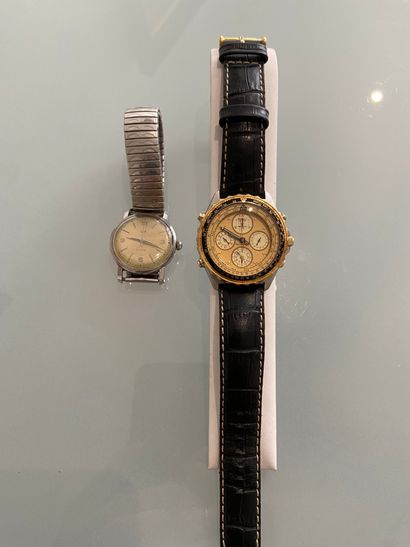 SEIKO. LIP SEIKO. LIP
Two watches: SEIKO, men's quartz wristwatch "sports 150" chronograph,...