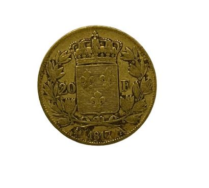 PIECE en or à léfigie de Louis XVIII PIECE in gold with the logo of Louis XVIII
Gross...