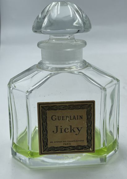 GUERLAIN « Jicky » GUERLAIN « Jicky » 
Flacon en cristal, bouchon quadrilobé, étiquette...